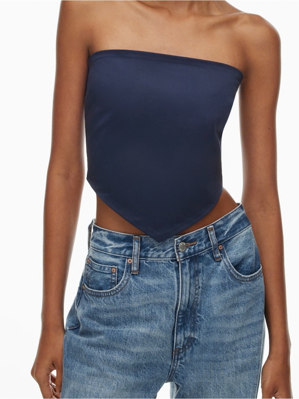 Sunday Best Navy Tube Top